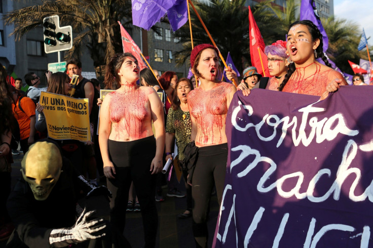 women violence protest UN