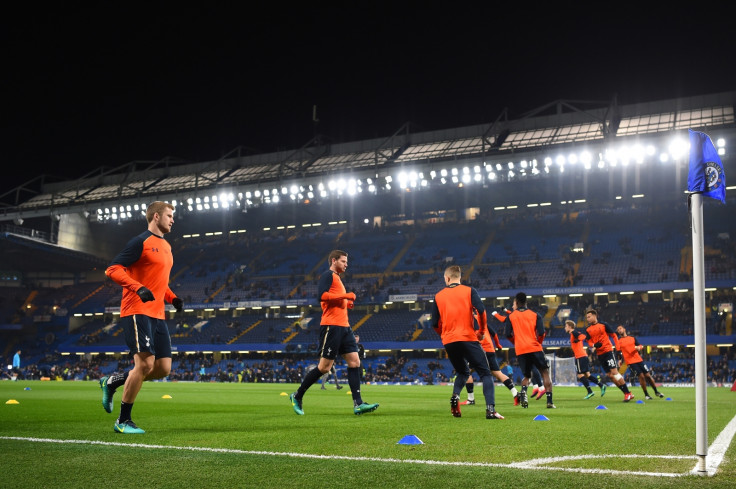Spurs players in the warm-up