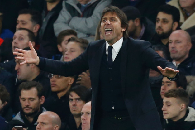 Antonio Conte urges his team on Antonio Conte urges his team on