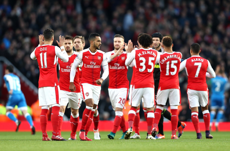 The Arsenal team before kick-off