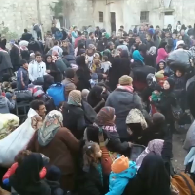 Thousands of civilians flee rebel-held Aleppo amid devastating bombing