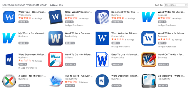 mac software for word processing