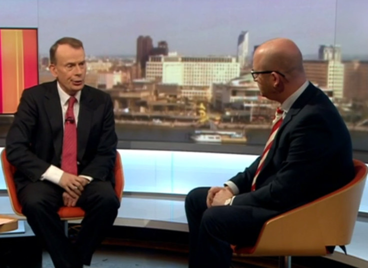 Paul Nuttall being questioned by Andrew Marr Paul Nuttall being questioned by Andrew Marr