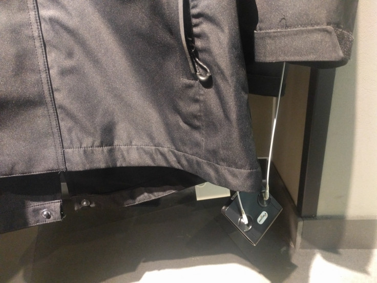 Noccela smart tag attached to a jacket