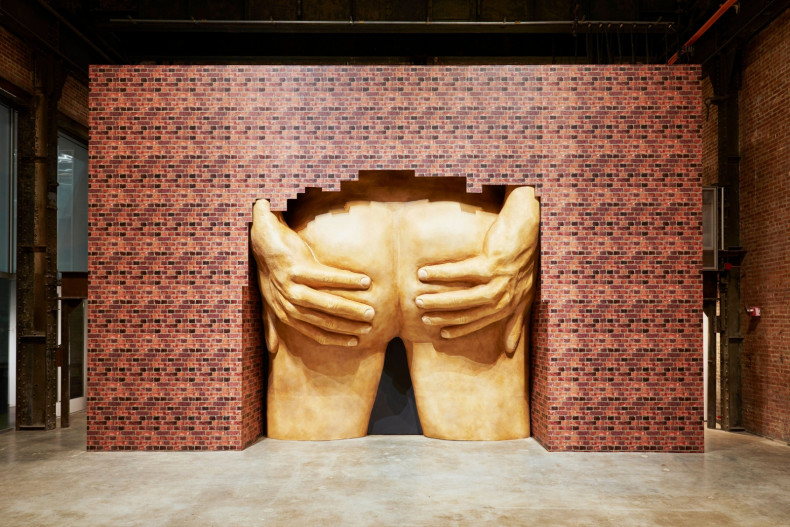 Anthea Hamilton's sculpture of golden buttocks