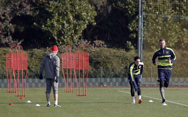 Hector Bellerin and Per Mertesacker