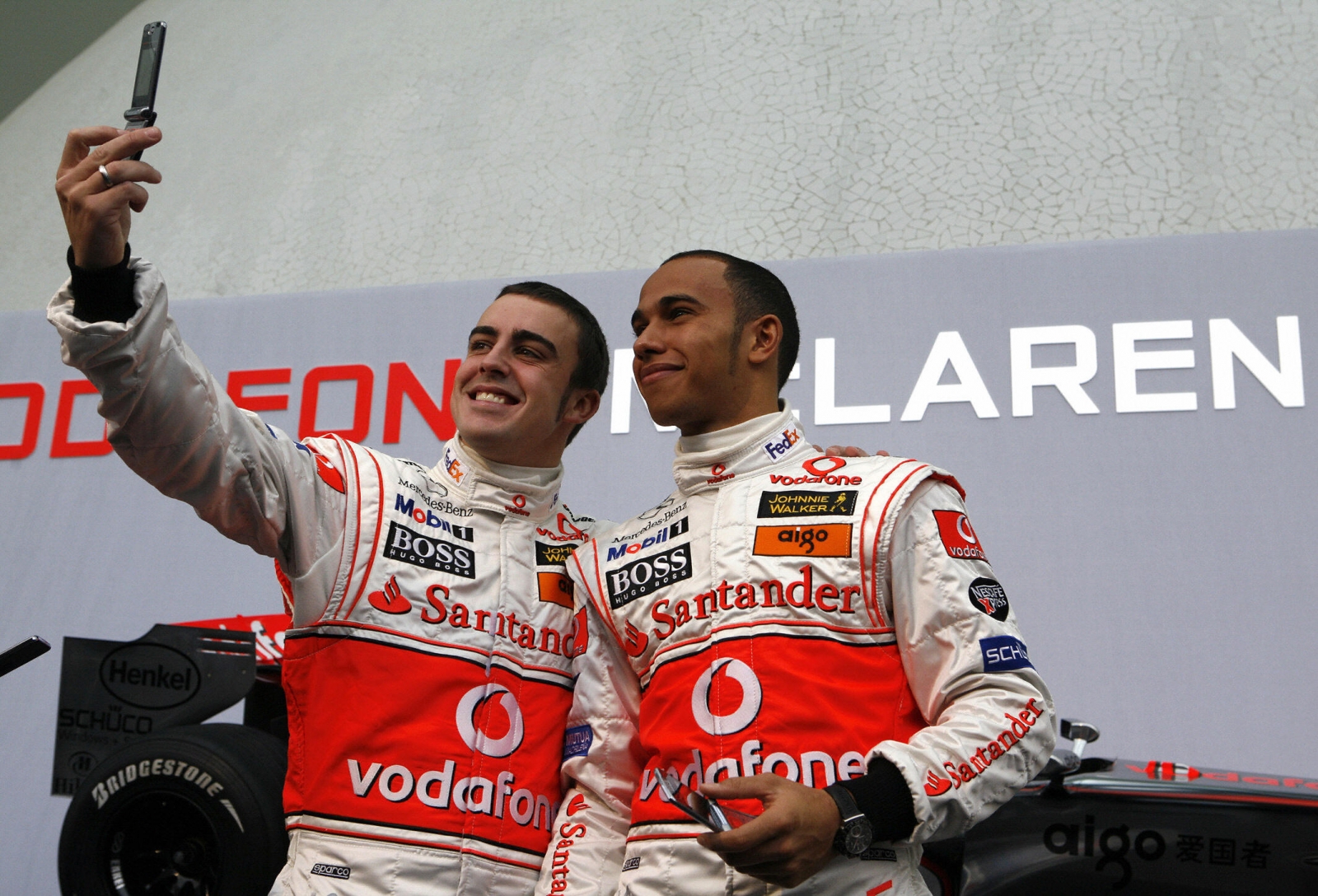 Fernando Alonso and Lewis Hamilton
