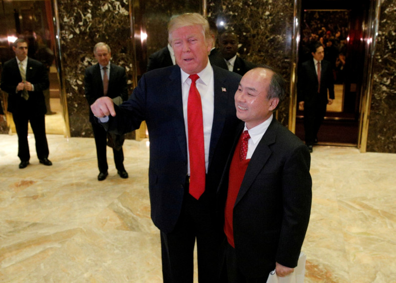 Donald Trump announces SoftBank’s plans to invest $50bn and add 50,000 jobs in the US