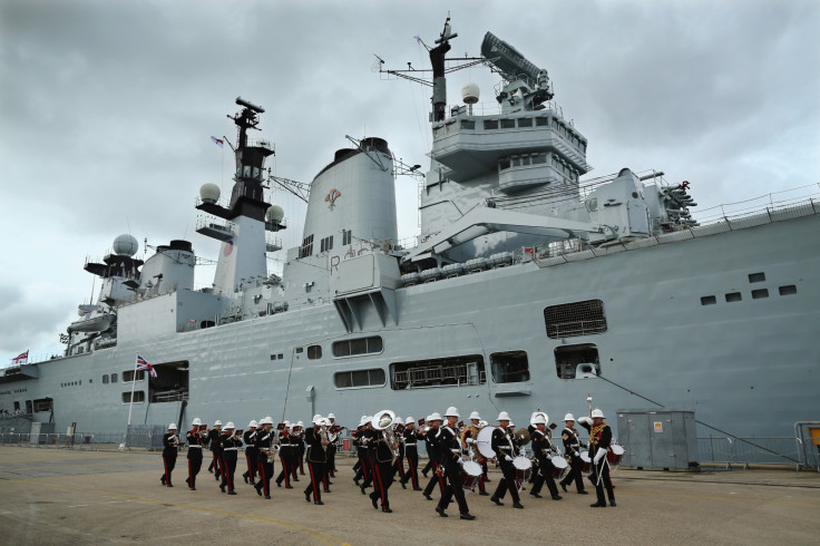 HMS Illustrious during her decommissioning ceremony