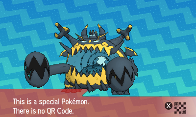 Pokemon Sun Moon QR Code Ultra Beast