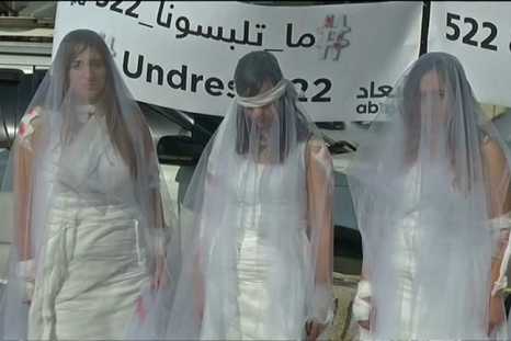 Bloodied brides protest Lebanese rape law