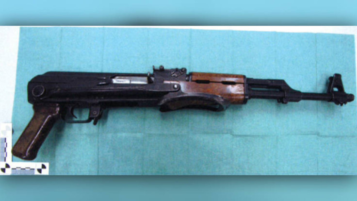 A loaded Kalashnikov assault rifle was foundinthe