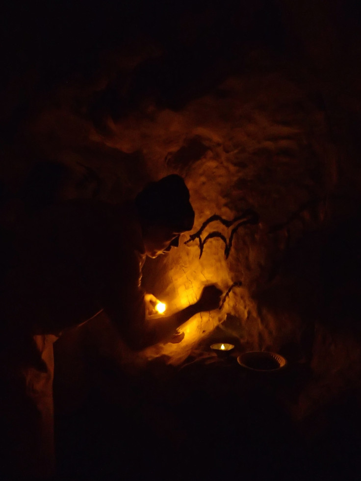 Palaeolithic hand stencils