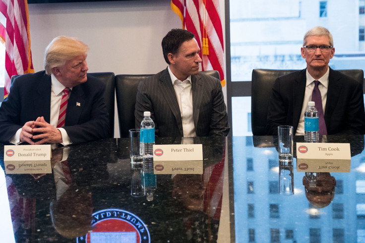 Trump, Thiel and Cook at tech meeting