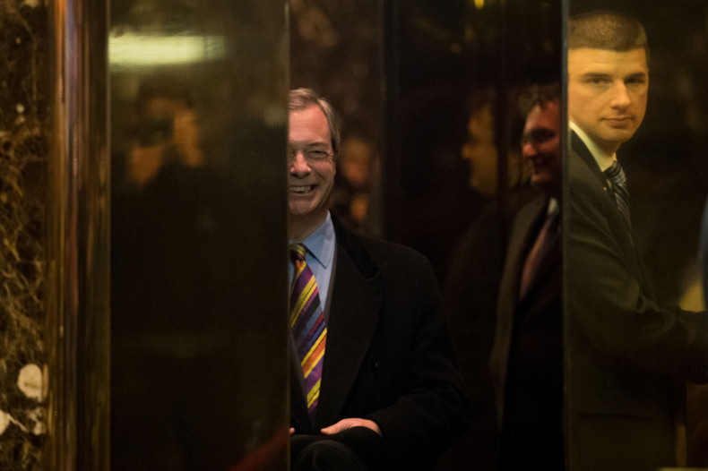 Nigel Farage enters Trump Tower