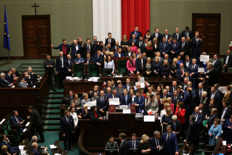 Poland parliament protest