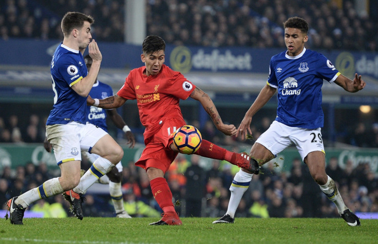 Roberto Firmino and Seamus Coleman