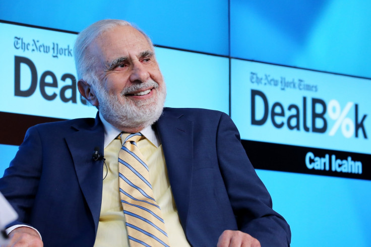 Carl Icahn at a New York conference