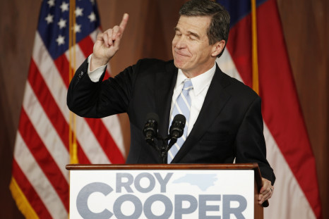 Governor-elect Roy Cooper at a victory rally