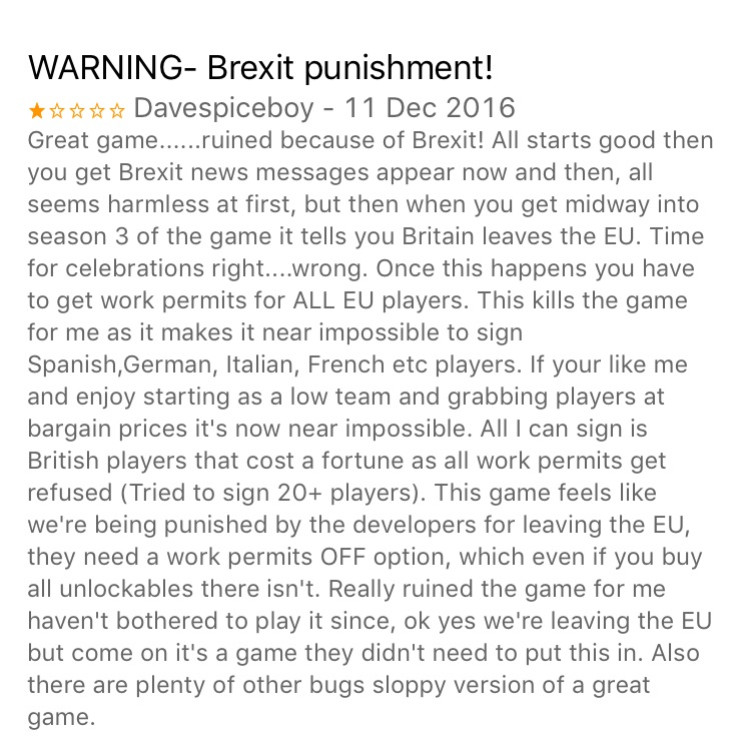Football Manager Brexit