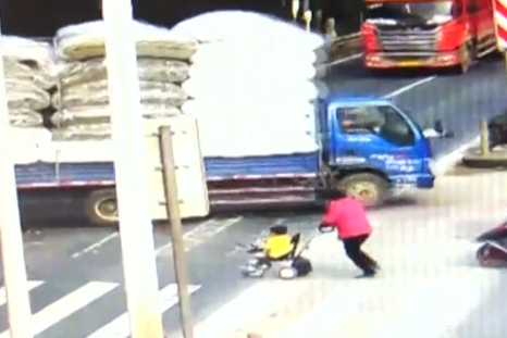 toddler run over by truck