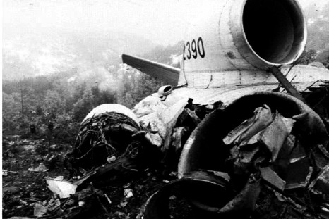 A plane crash over Macedonia in 1993