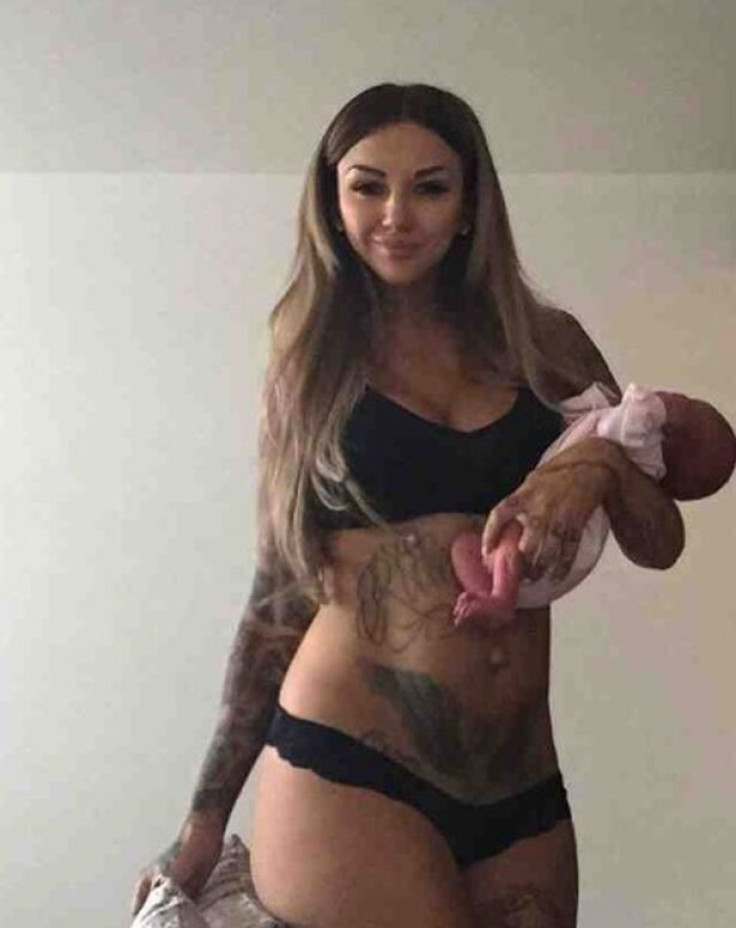 Big Brother star Sally Axl and baby