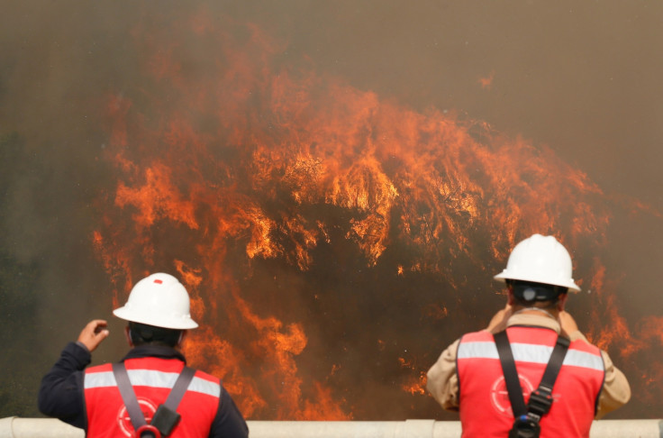 Chile wildfire Valparaiso