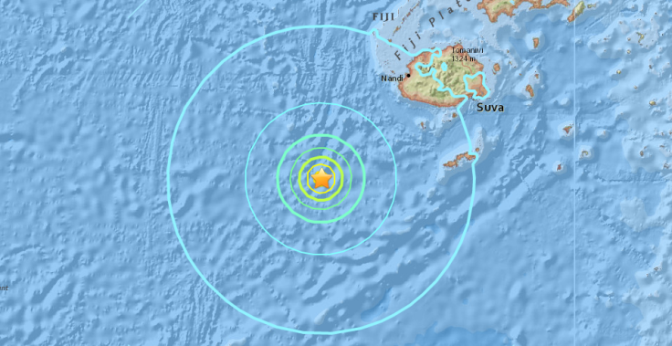 Map of 6.9 Fiji earthquake Map of 6.9 Fiji earthquake