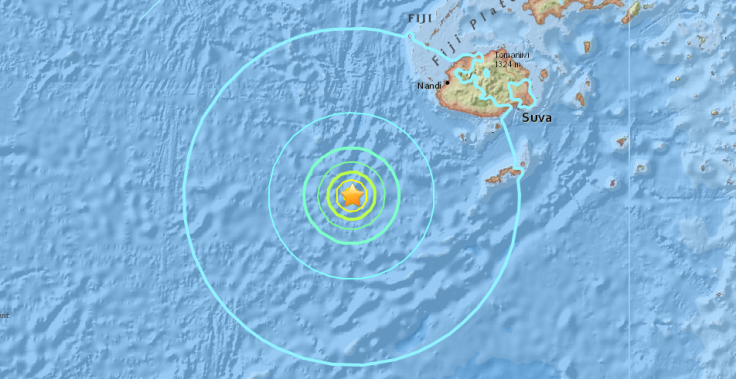 Map of 6.9 Fiji earthquake