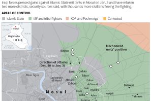 Iraqi forces press gains in Mosul