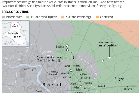 Iraqi forces press gains in Mosul