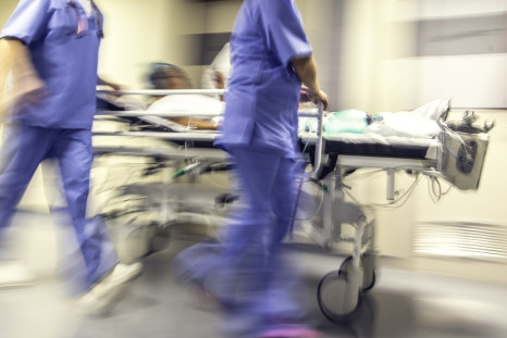 hospital bed medics running
