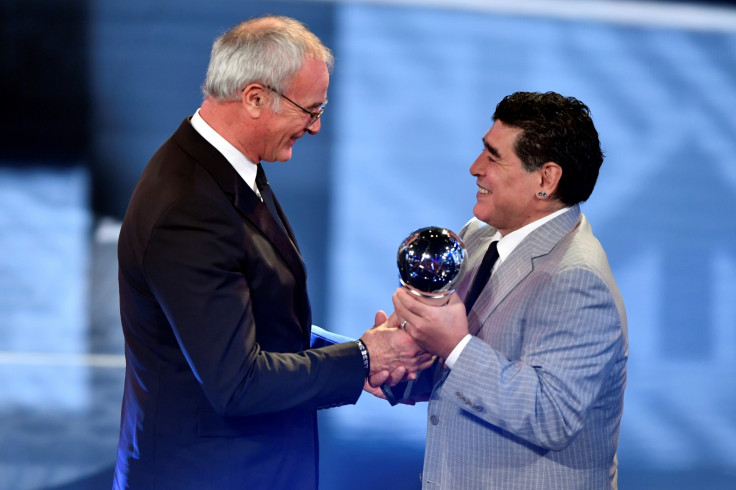 Claudio Ranieri and Diego Maradona