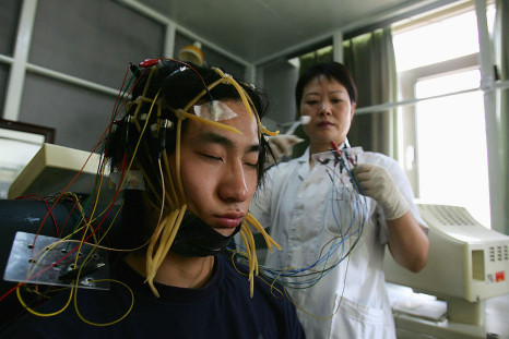  A young Chinese internet addict receives an electroencephalogram check at the Beijing Military Region Central Hospital July 6, 2005 in Beijing, China.