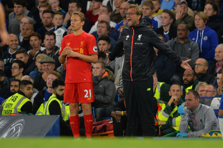 Lucas Leiva and Jurgen Klopp