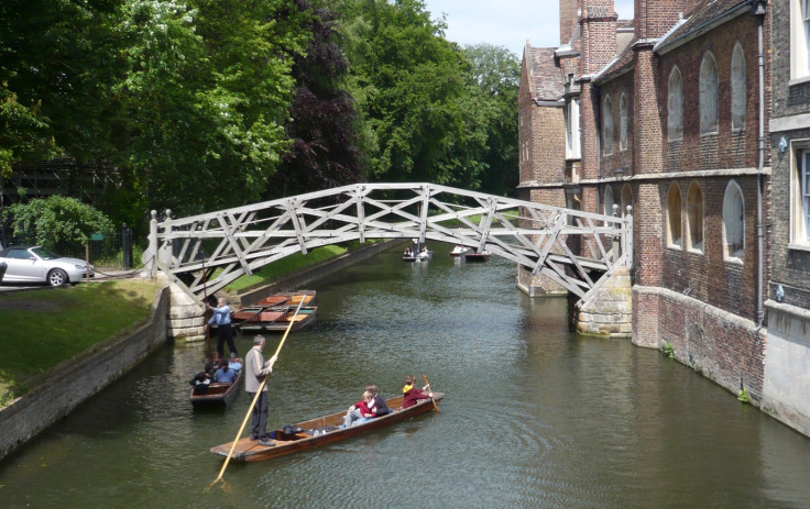 Cambridge University punting Mathematicians' bridge