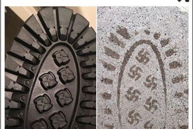 Swastika bootprint