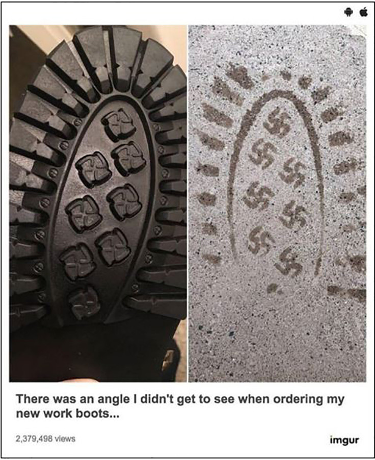 Swastika bootprint