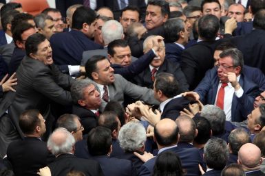 Turkey parliament brawl