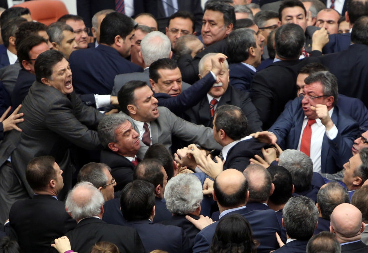 Turkey parliament brawl