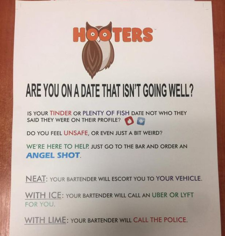 Hooters bar is offering assistance for women looking to escape from bad dates