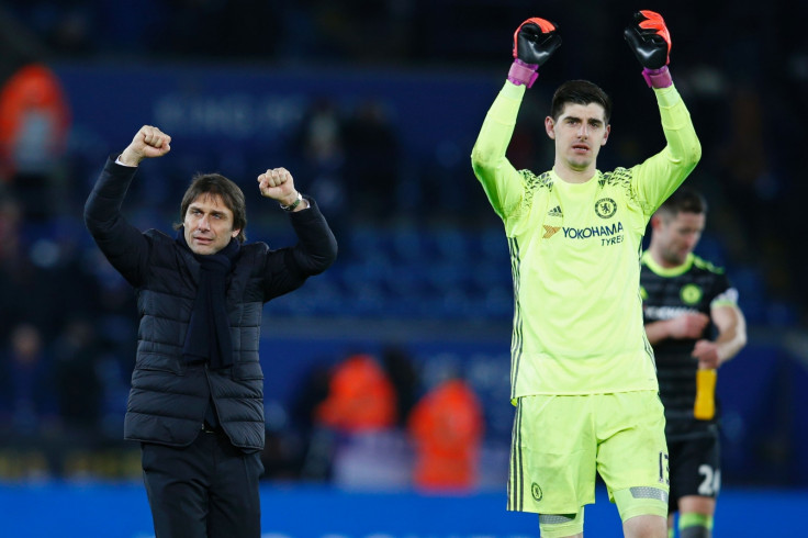 Antonio Conte and Thibaut Courtois