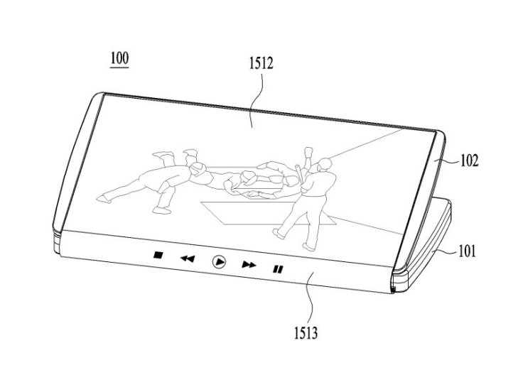 LG patent showing software buttons