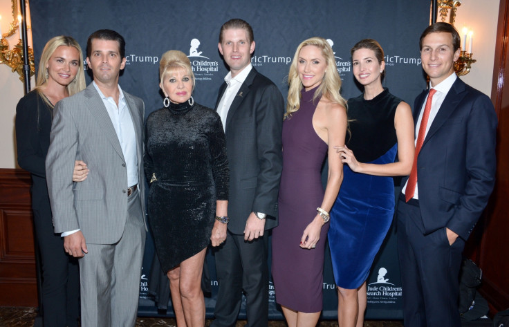 Ivana Trump and her children and partners