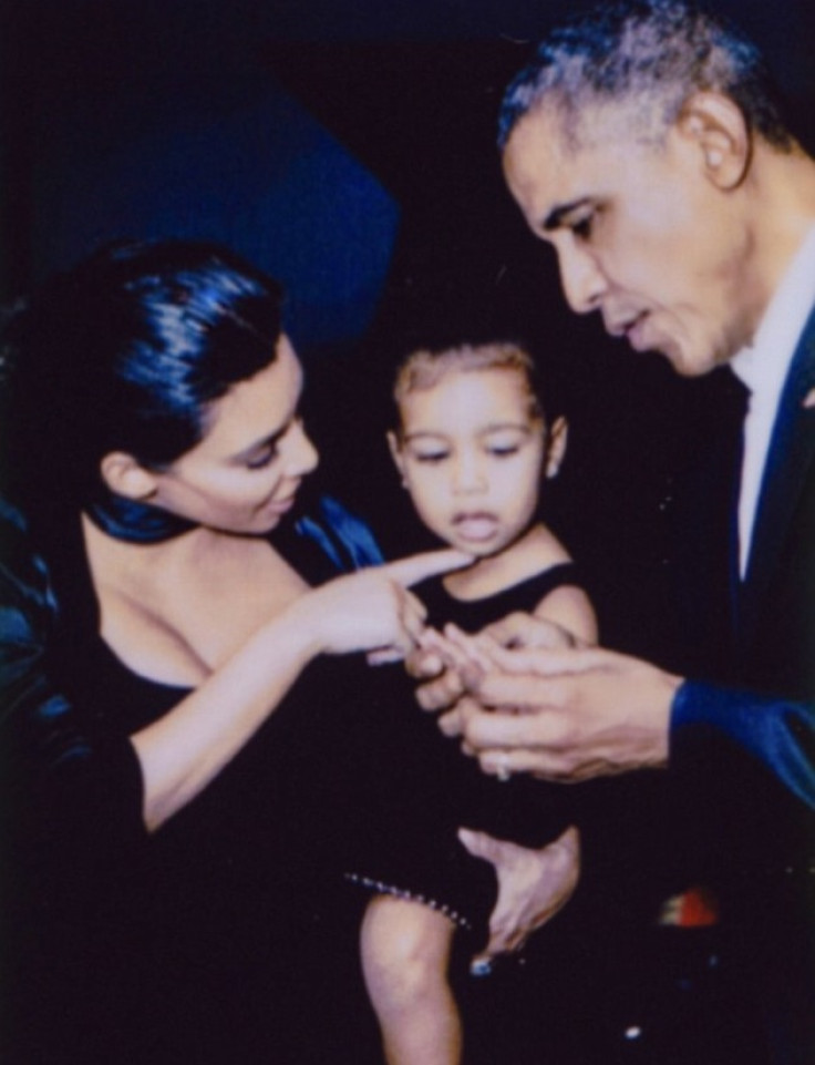 Obama with Kim Kardashian and North West