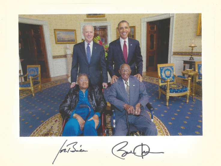 Richard Overton with Barrack Obama