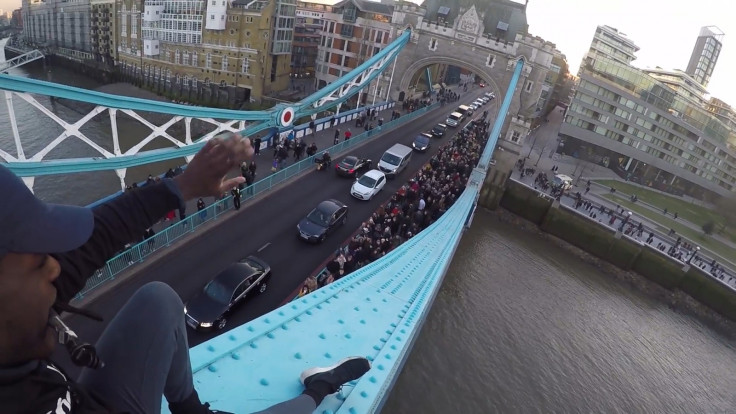 'Urban explorer' climbs Tower Bridge with no harness