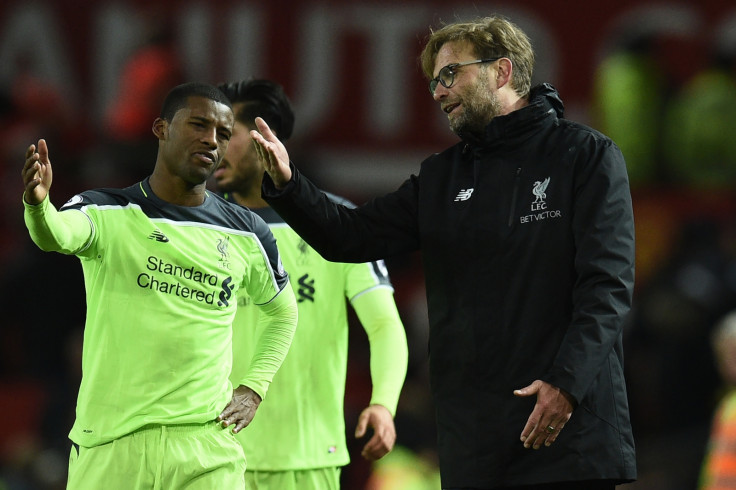 Georginio Wijnaldum and Jurgen Klopp