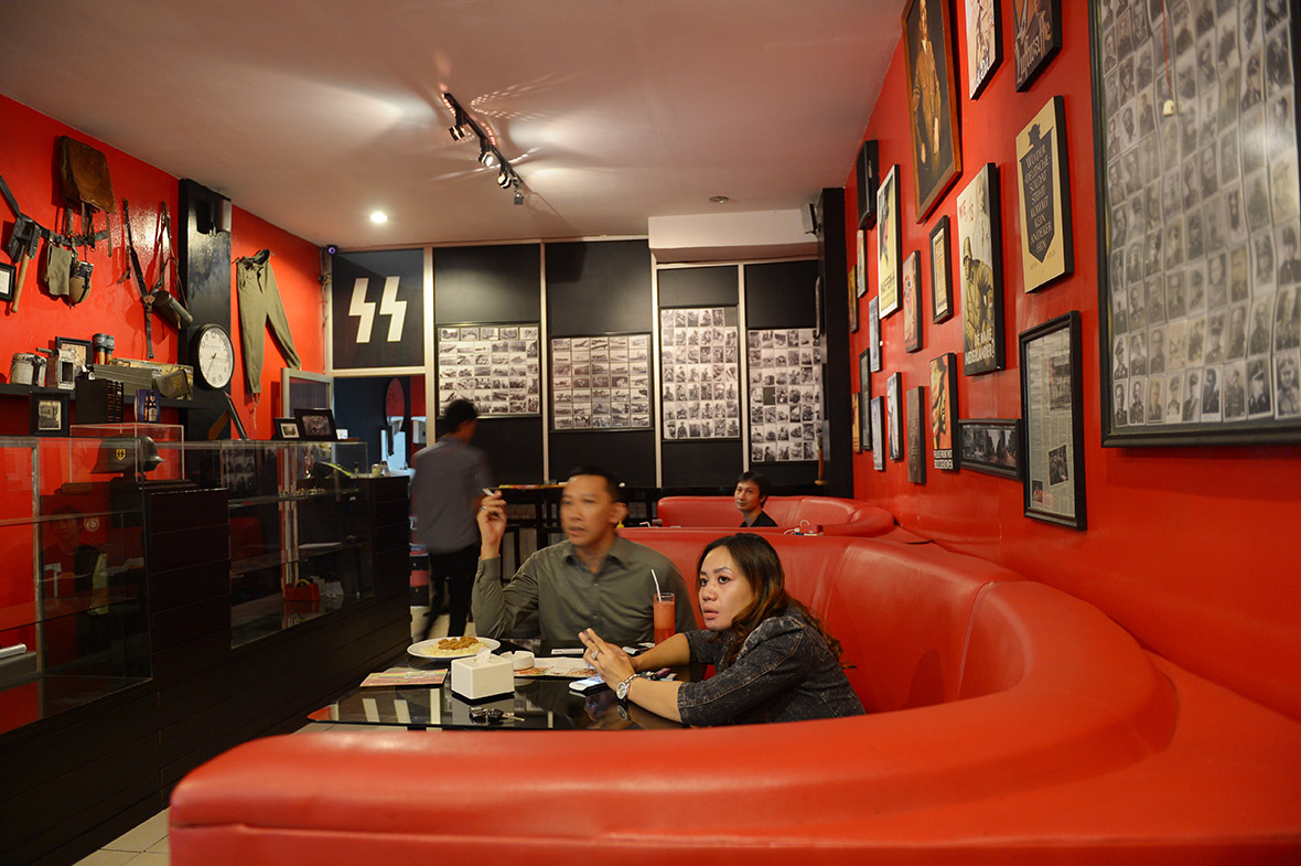 Indonesia SoldatenKaffee Nazi themed cafe  in Bandung  